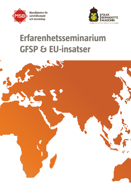 Omslagsbild för  Erfarenhetsseminarium GFSP & EU-insatser