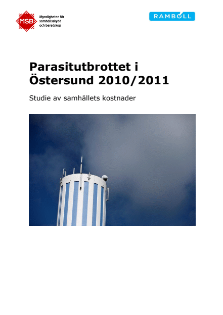 Parasitutbrottet i Östersund 2010/2011 : studie av samhällets kostnader