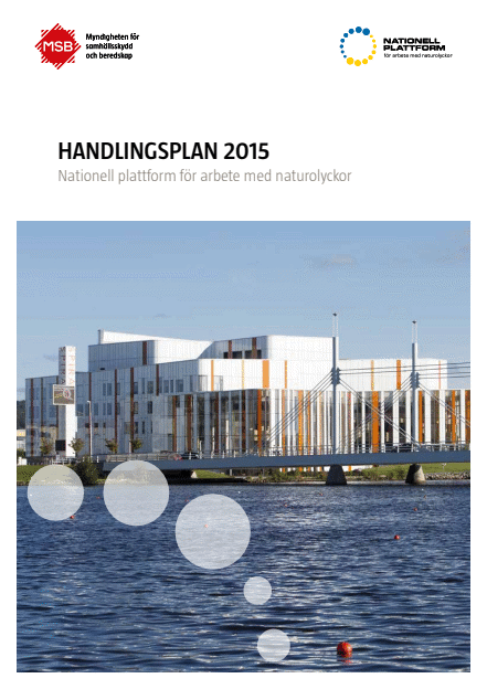 Omslagsbild för  Handlingsplan 2015 : nationell plattform för arbete med naturolyckor