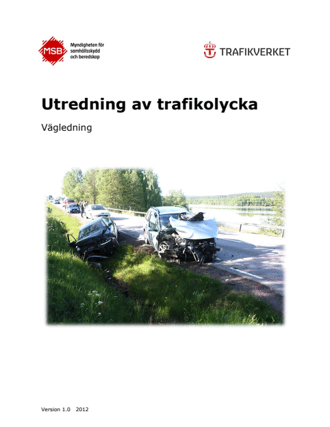 Omslagsbild för  Utredning av trafikolycka : vägledning
