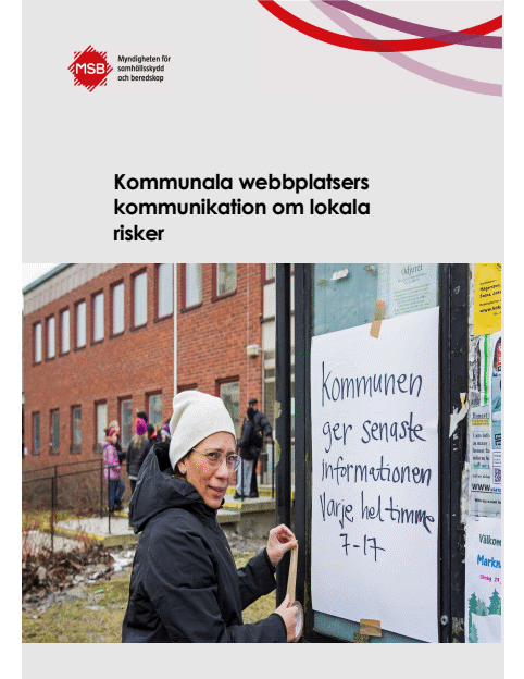 Omslagsbild för  Kommunala webbplatsers kommunikation om lokala risker