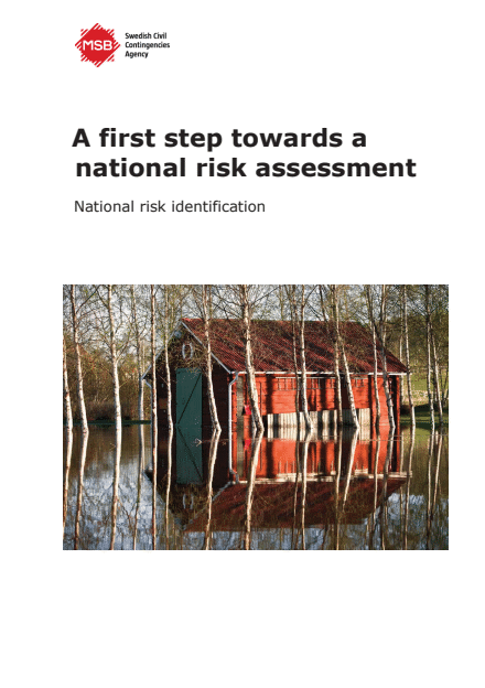 Omslagsbild för  A first step towards a national risk assessment : National Risk Identification