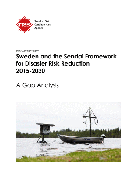 Omslagsbild för  Sweden and the Sendai Framework for Disaster Risk Reduction 2015 - 2030 : A Gap Analysis