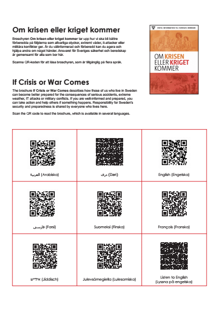 QR-koder : Om krisen eller kriget kommer