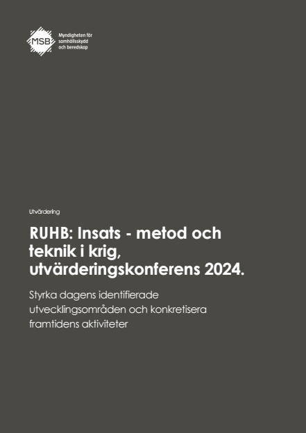 Omslagsbild för RUHB: Insats metod och teknik i krig, utvärderingskonferens 2024