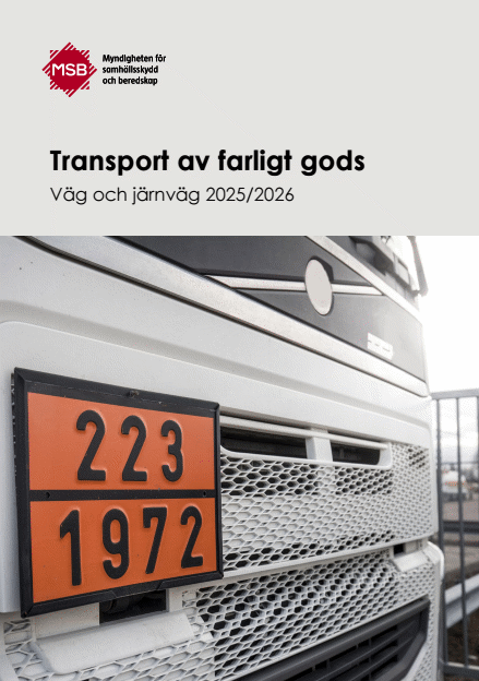 Omslagsbild för Transport av farligt gods – Väg och järnväg 2025/2026