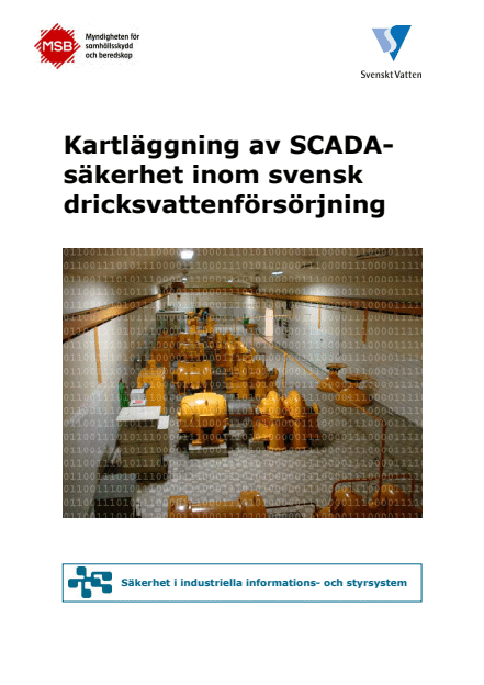 Kartläggning av SCADA-säkerhet inom svensk dricksvattenförsörjning