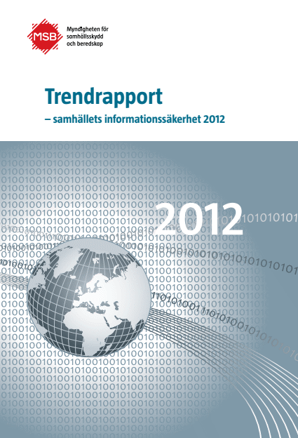 Omslagsbild för  Trendrapport : samhällets informationssäkerhet 2012