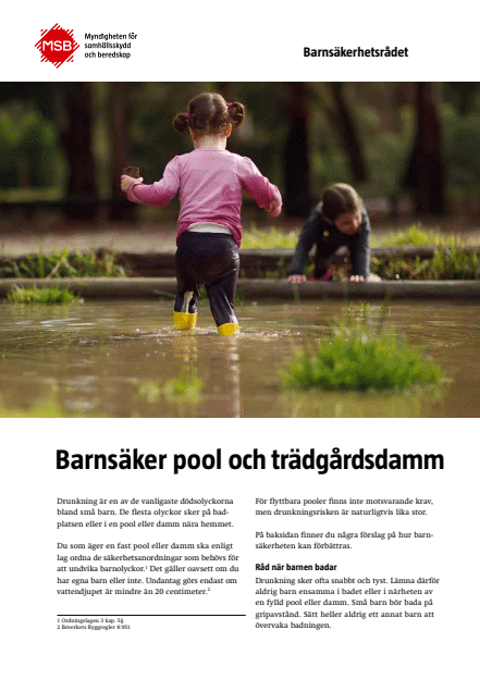 Omslagsbild för  Barnsäker pool och trädgårdsdamm