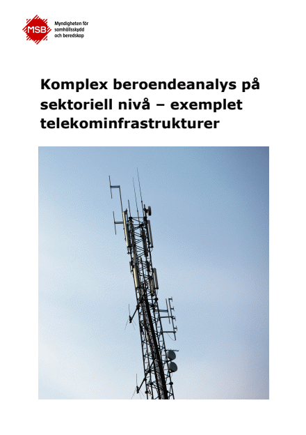 Komplex beroendeanalys på sektoriell nivå – exemplet telekominfrastrukturer