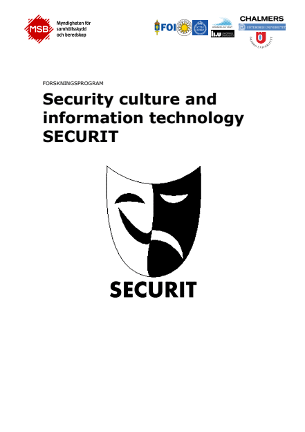 Omslagsbild för  Security culture and information technology : securit forskningsprogram