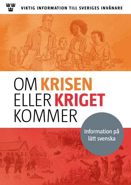 Omslagsbild för  Om krisen eller kriget kommer : information på lätt svenska