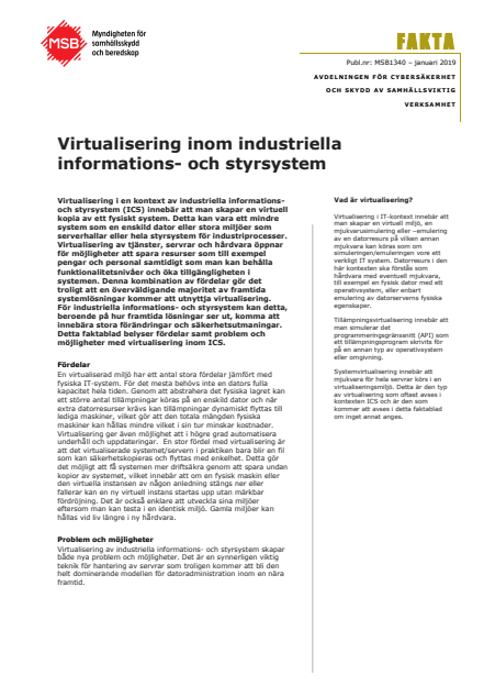 Virtualisering inom industriella informations- och styrsystem