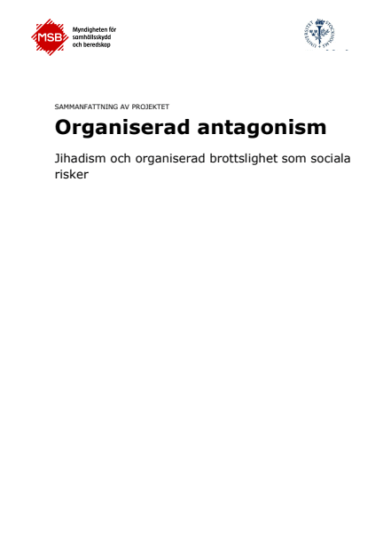 Organiserad antagonism : jihadism och organiserad brottslighet som sociala risker, sammanfattning av projektet