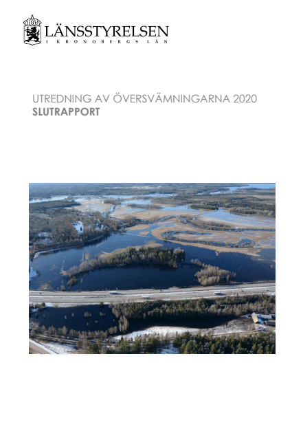 Utredning av översvämningarna i Kronobergs län 2020 : Slutrapport