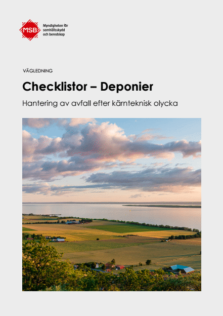 Omslagsbild för  Checklistor - deponier : Hantering av avfall efter kärnteknisk olycka : Vägledning