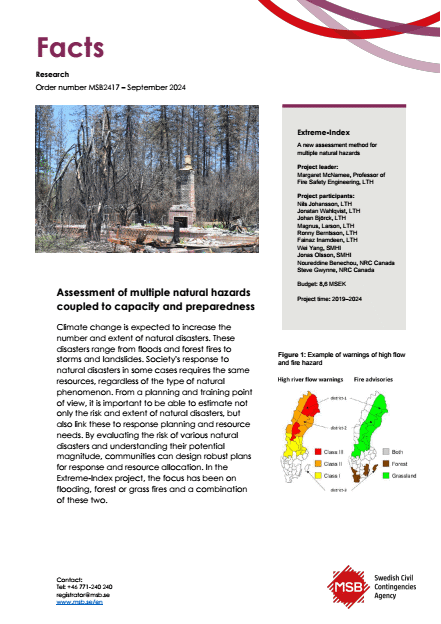 Omslagsbild för  Assessment of multiple natural hazards coupled to capacity and preparedness