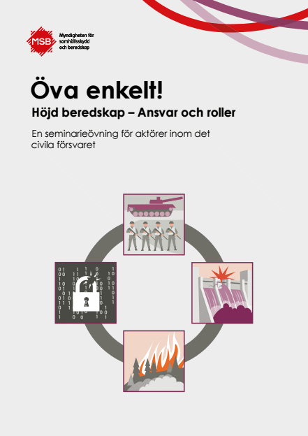 Omslagsbild för  Öva enkelt! Höjd beredskap – Ansvar och roller : en seminarieövning för aktörer inom det civila försvaret