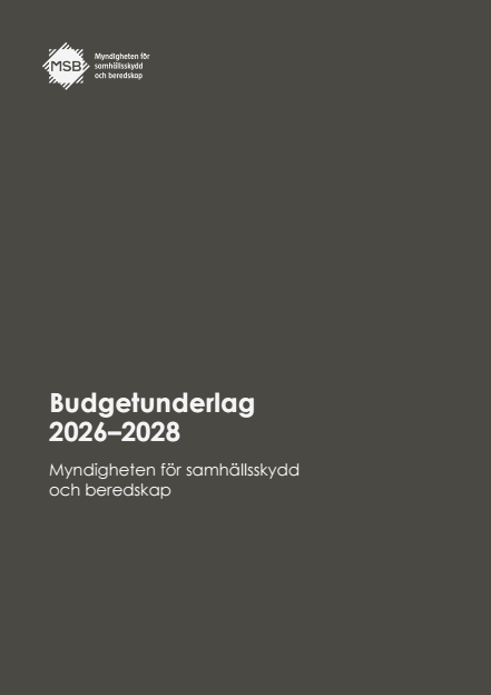 Omslagsbild för  Budgetunderlag 2026–2028 : Myndigheten för samhällsskydd och beredskap