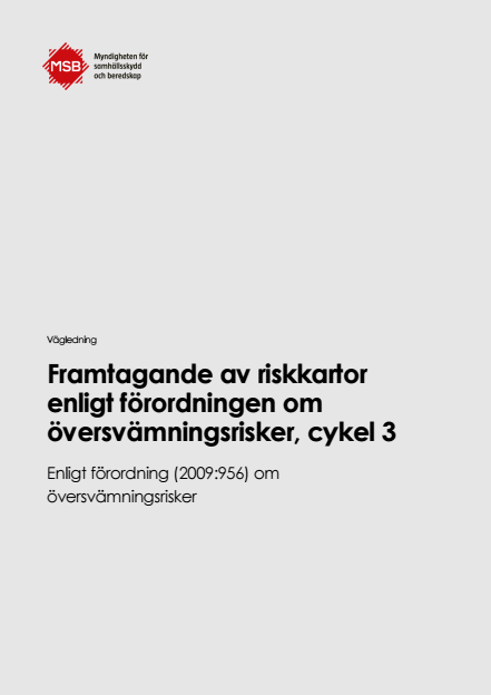 Omslagsbild för  Framtagande av riskkartor enligt förordningen om översvämningsrisker, cykel 3