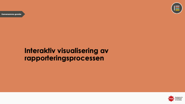Omslagsbild för  Gemensamma grunder - författningsstyrd rapportering - Interaktiv visualisering av rapporteringsprocessen
