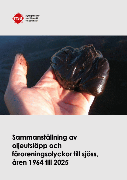 Omslagsbild för  Sammanställning av oljeutsläpp och föroreningsolyckor till sjöss, åren 1964 till 2025