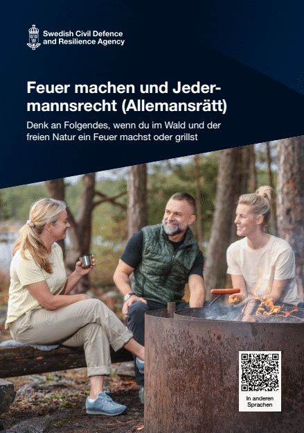 Omslagsbild för  Feuer machen und Jedermannsrecht (Allemansrätt) : Denk an Folgendes, wenn du im Wald und der freien Natur ein Feuer machst oder grillst
