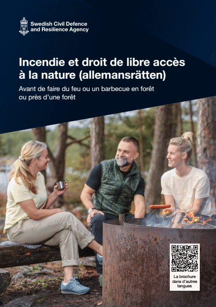 Omslagsbild för  Incendie et droit de libre accès à la nature (allemansrätten) : Avant de faire du feu ou un barbecue en forêt ou près d’une forêt