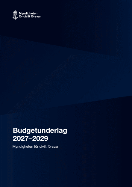 Omslagsbild för  Budgetunderlag 2027–2029 : Myndigheten för civilt försvar
