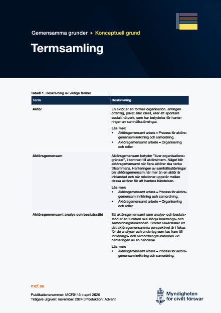 Omslagsbild för  Gemensamma grunder - Konceptuell grund - Termsamling