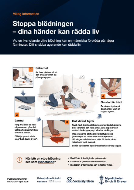 Omslagsbild för  Stoppa blödningen : dina händer kan rädda liv