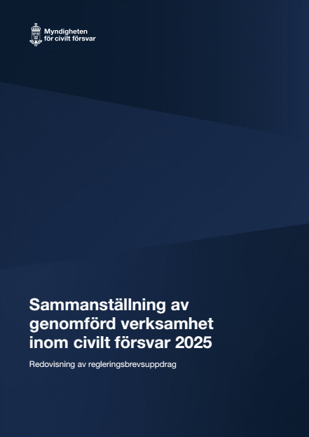 Omslagsbild för  Sammanställning av genomförd verksamhet inom civilt försvar 2025