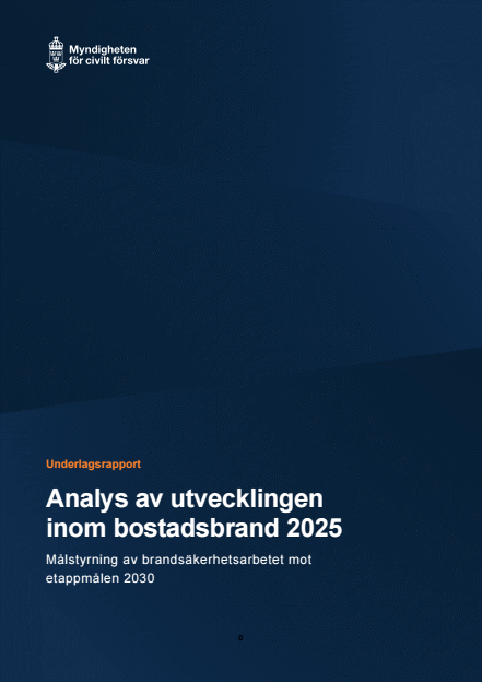 Omslagsbild för  Analys av utvecklingen inom bostadsbrand 2025