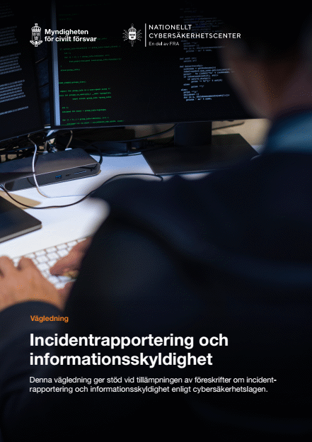 Omslagsbild för  Incidentrapportering och informationsskyldighet - Vägledning