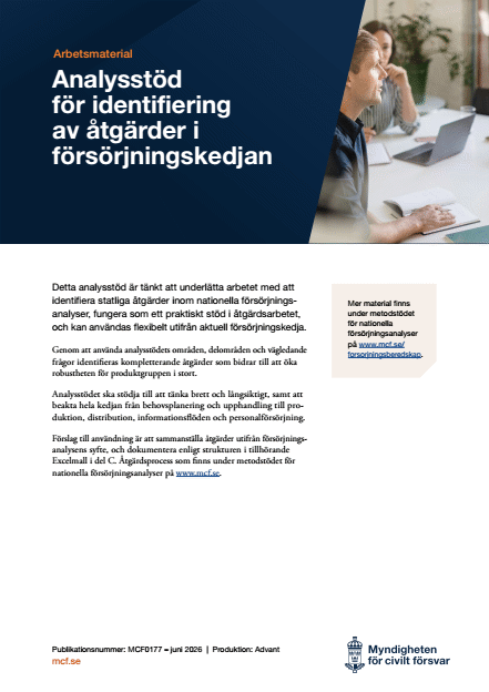 Omslagsbild för  Analysstöd för identifiering av åtgärder i försörjningskedjan