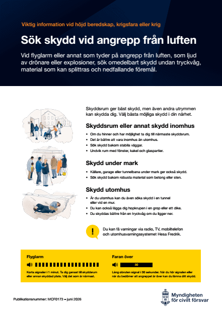 Omslagsbild för  Sök skydd vid angrepp från luften