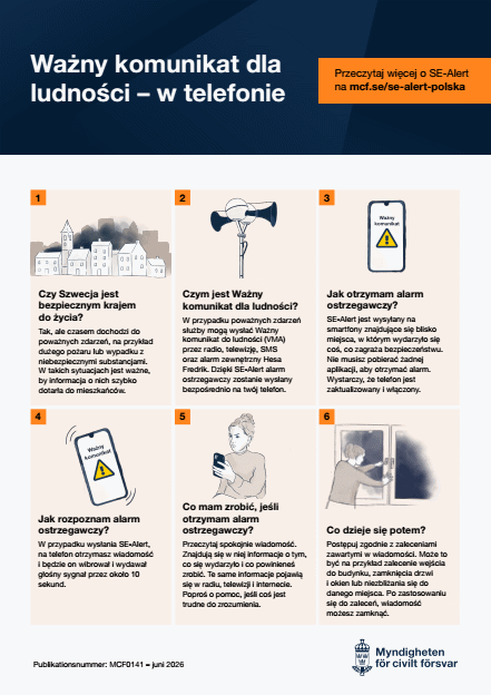 Omslagsbild för  Viktigt meddelande till allmänheten – i mobilen : på polska