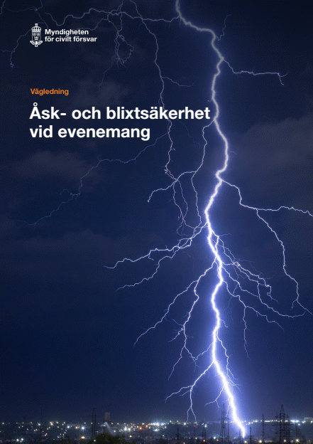 Omslagsbild för  Åsk- och blixtsäkerhet vid evenemang : Vägledning