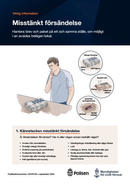 Omslagsbild för  Misstänkt försändelse : Viktig information