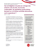 Vem kan erbjudas omsorg för barn om skola, förskola, fritidshem eller annan pedagogisk verksamhet stänger? : fransk version