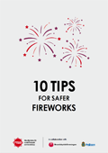 Omslagsbild för  10 råd för ett säkrare fyrverkeri : engelsk version